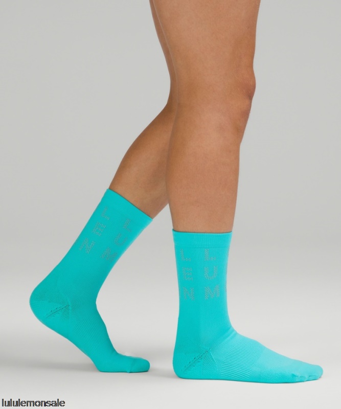 Lululemon Damen DELULU451 | Lululemon Deutschland Electric Türkis Power Stride Crew Socke Reflektierend